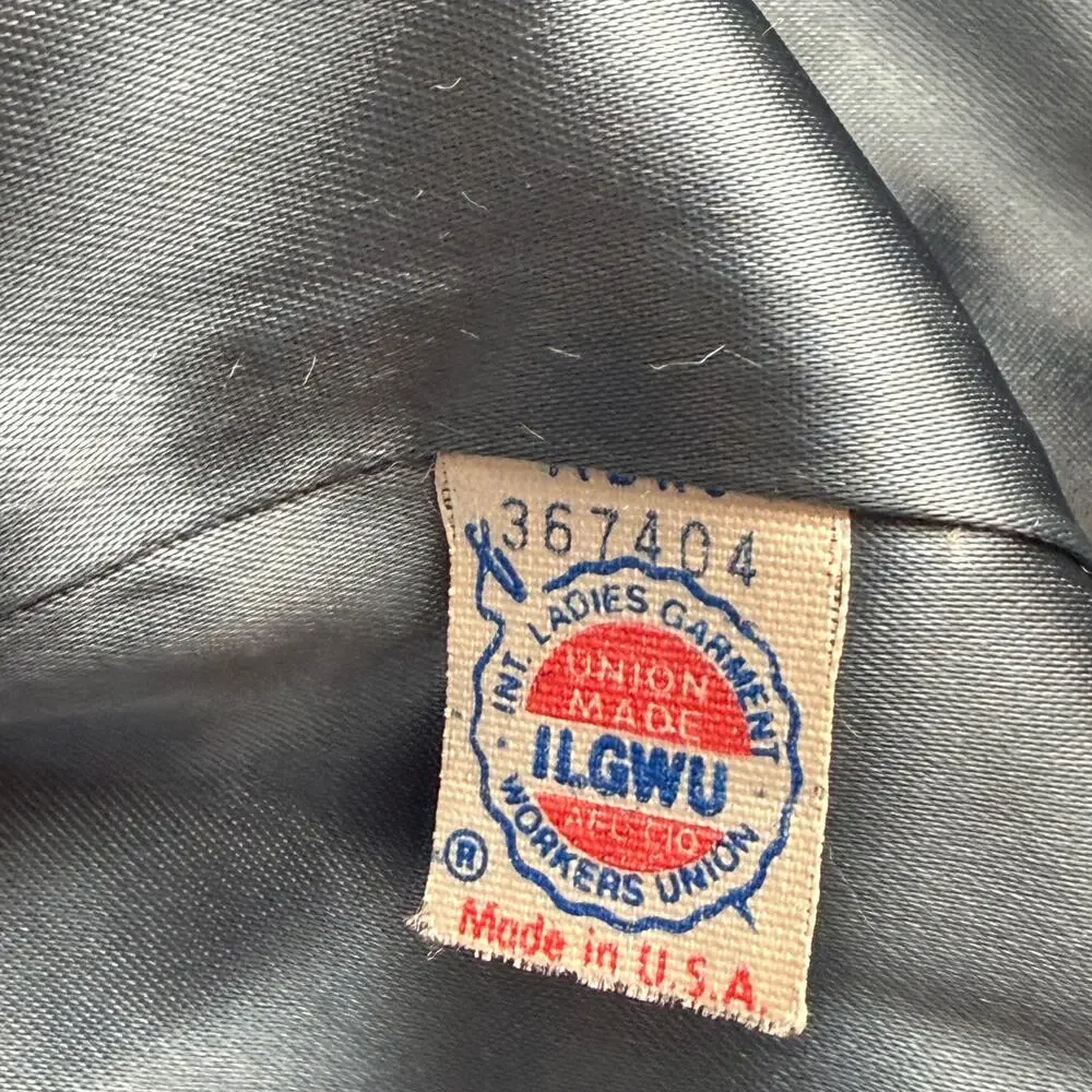 VTG Lorendale by‎ Bromleigh Coat Womens Single Breasted Navy Wool Small